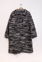 Plus Size Randig Skjortjacka