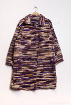 Plus Size Randig Skjortjacka