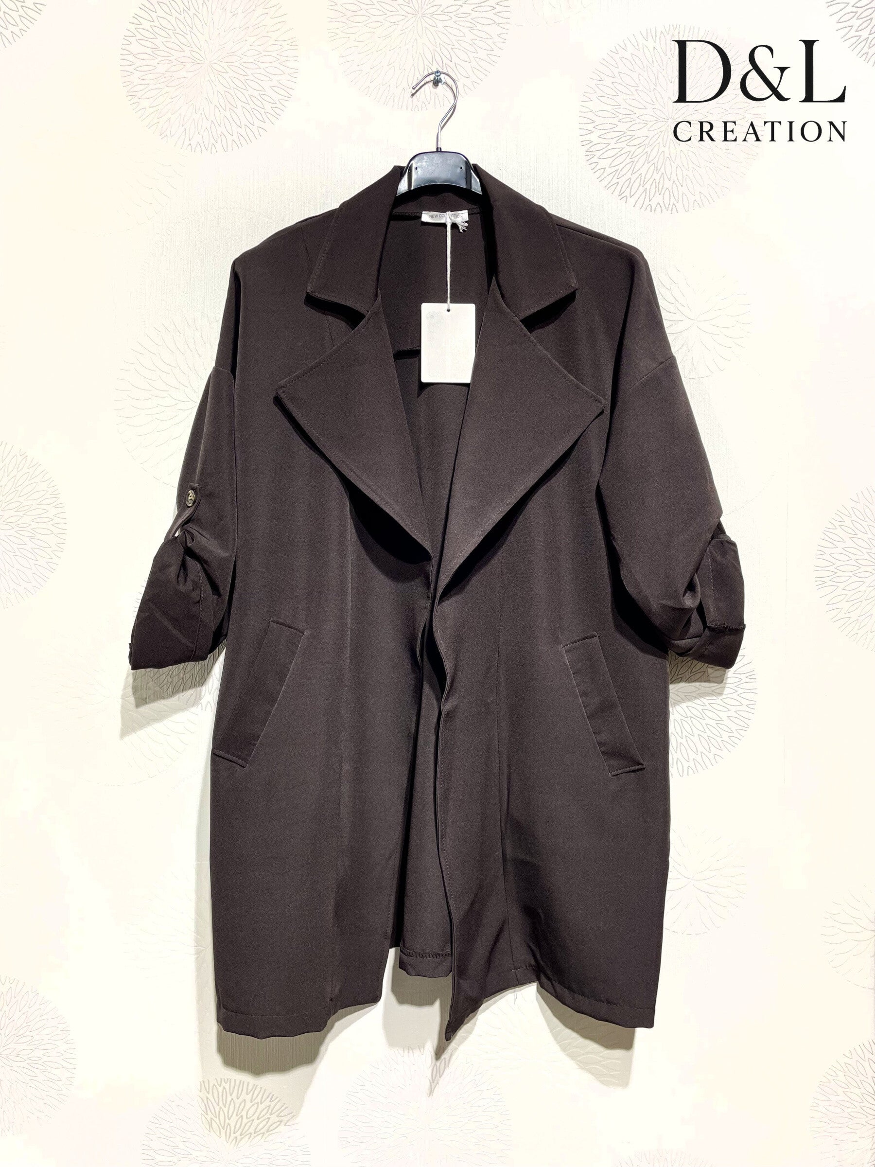 Stilren Plus Size Öppen Jacka Stl T38 till T50