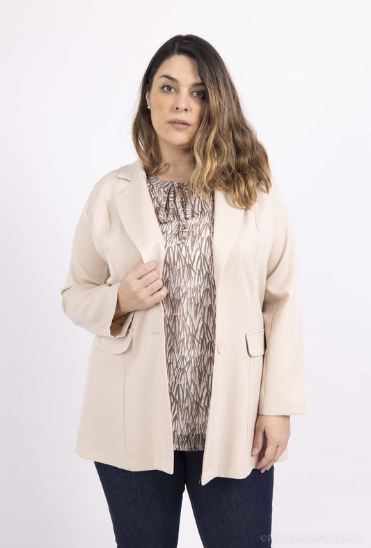Plus Size Lång Kavaj för Kvinnor