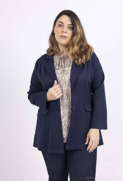 Plus Size Long suit jacket