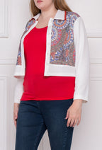 Plus Size Korta Jacka med Textur