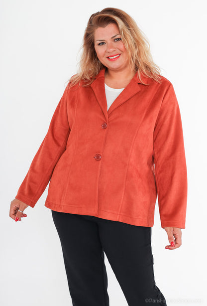 Plus Size Suede jacket