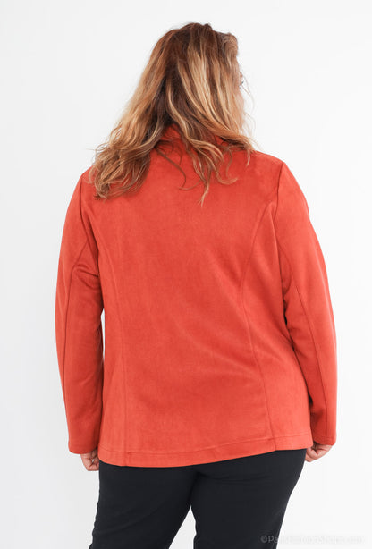 Plus Size Suede Jacket