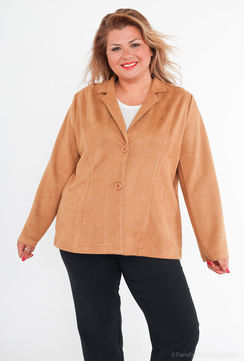 Plus Size Suede jacket