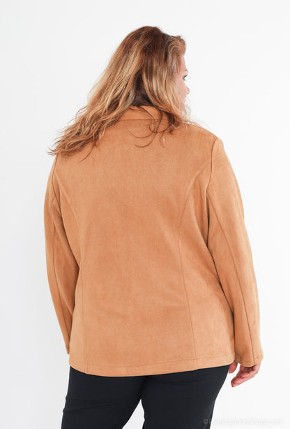 Plus Size Suede Jacket