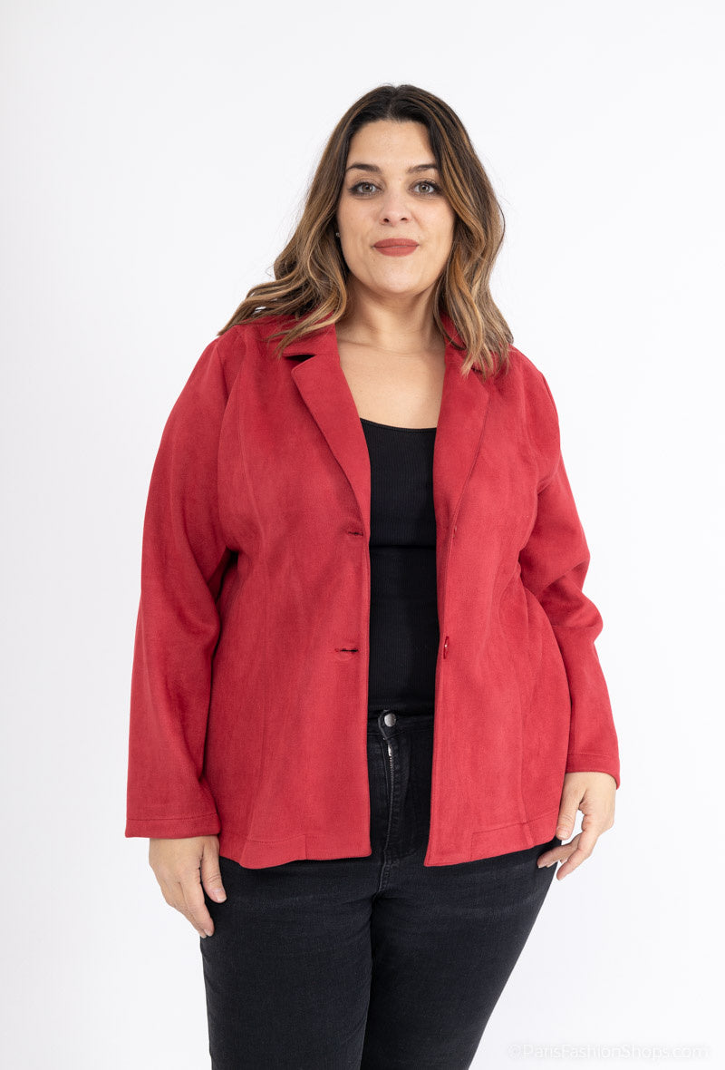 Plus Size Suede jacket