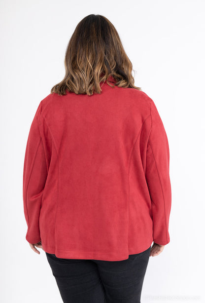 Plus Size Suede Jacket
