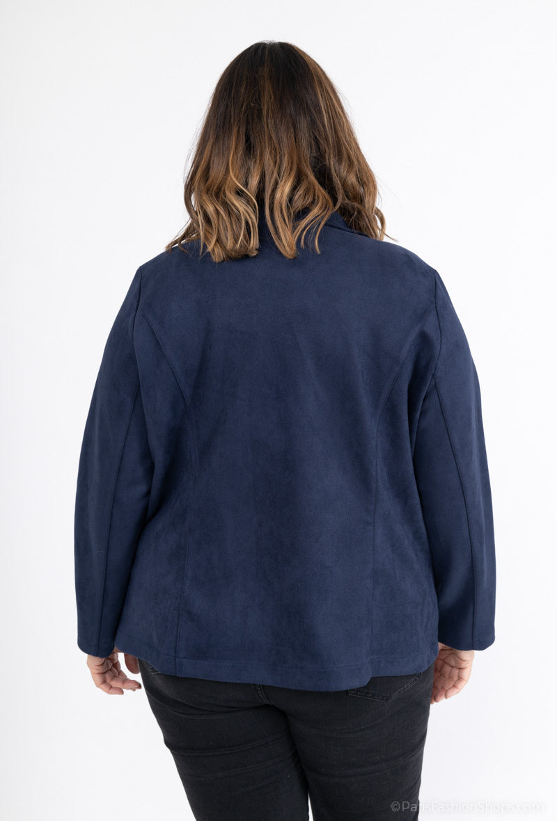 Plus Size Suede Jacket