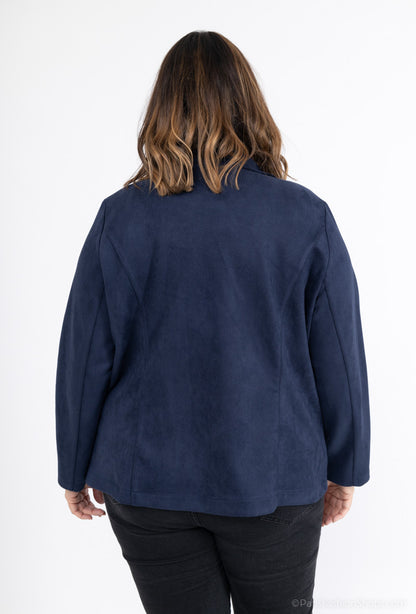 Plus Size Suede Jacket