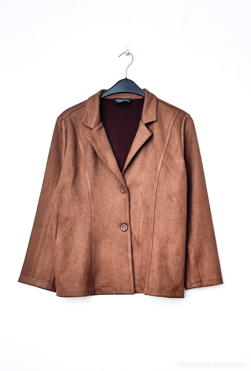 Plus Size Suede jacket