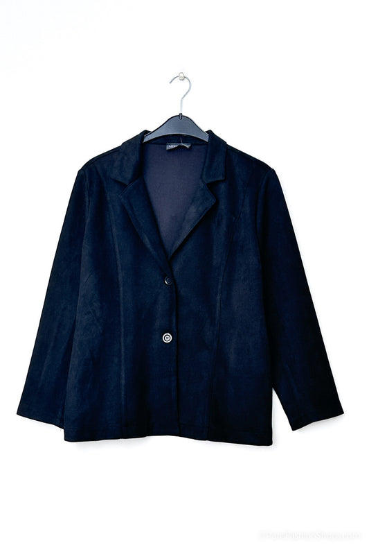 Plus Size Suede Jacket