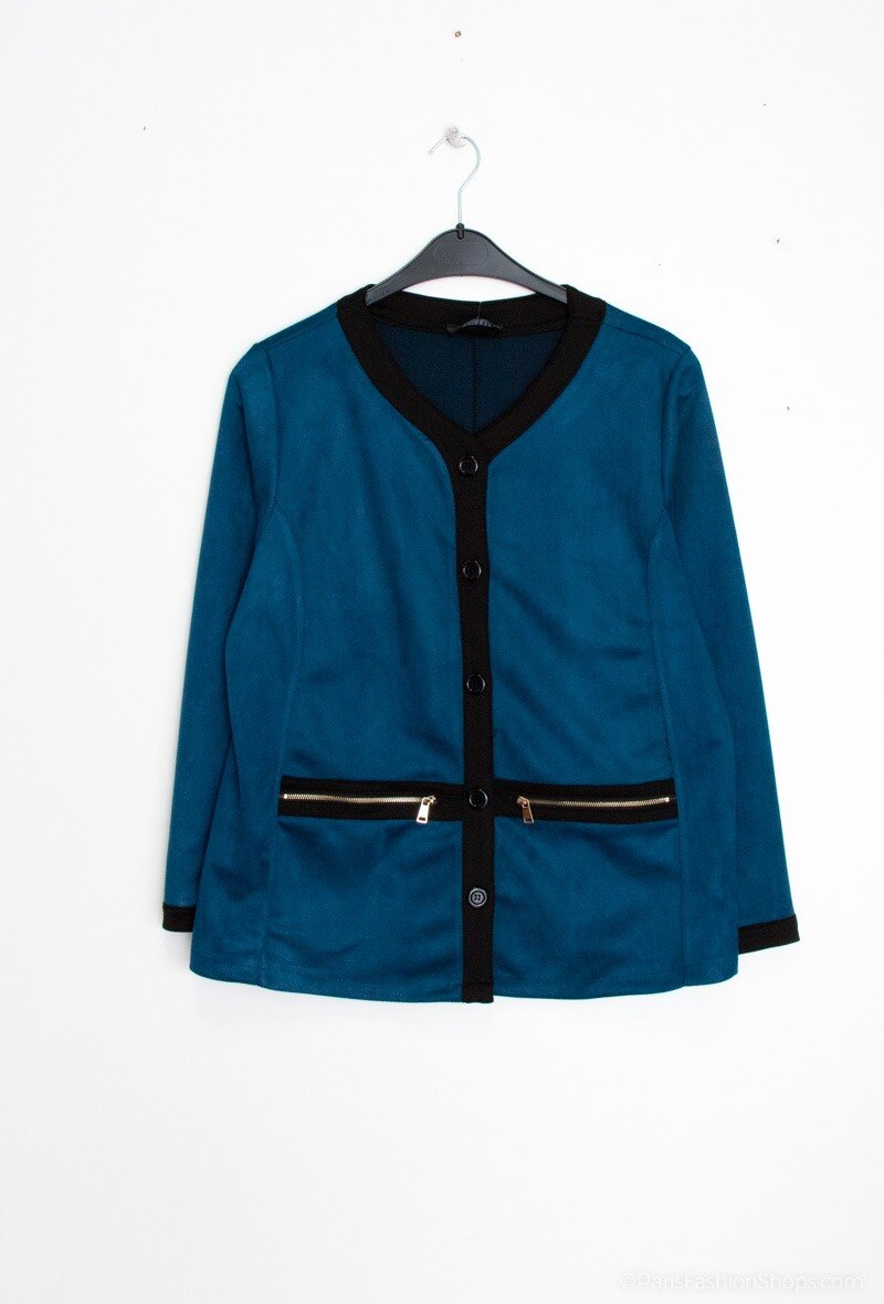 Plus Size Suede effect jacket