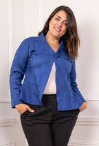 Suede jacket i Stor Storlek