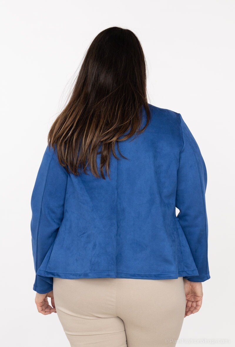 Plus Size Suede Jacket för Stiliga Kvinnor