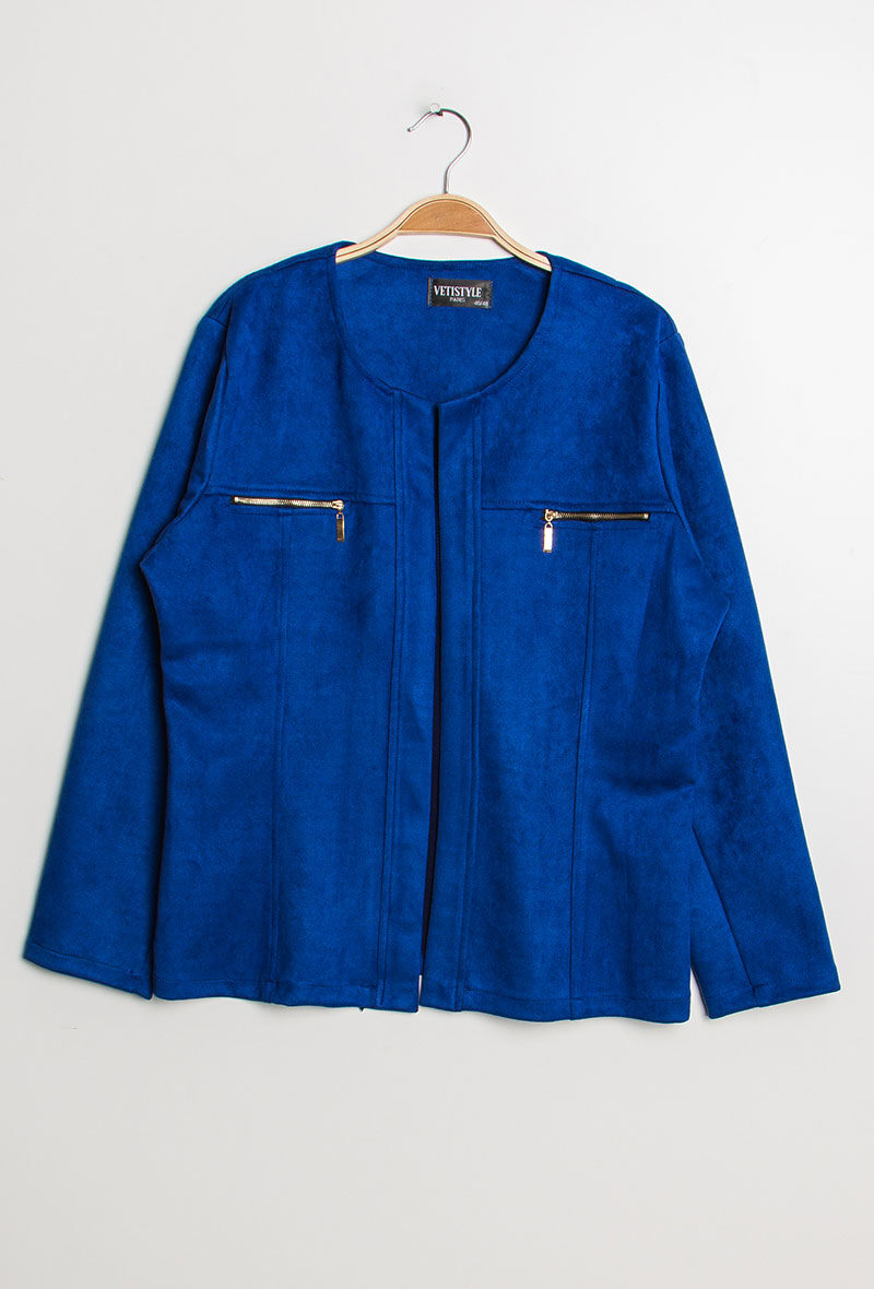 Plus Size Suede jacket