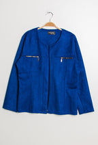 Suede jacket i Stor Storlek