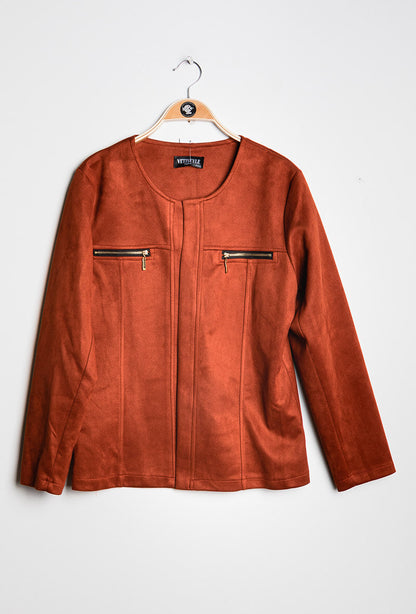 Plus Size Suede jacket