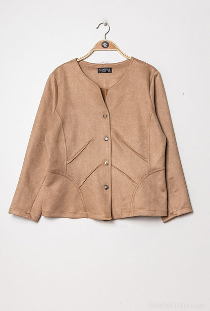 Plus Size Suede jacket