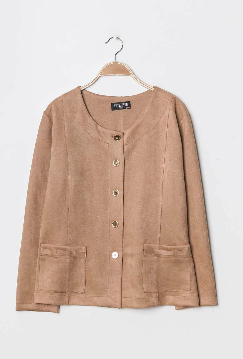 Plus Size Suede jacket