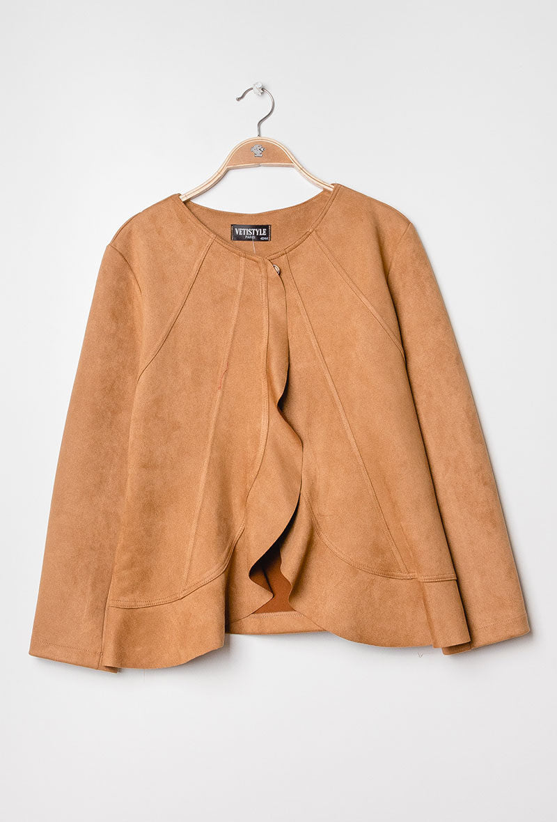 Plus Size Suede jacket