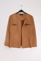 Plus Size Suede effect jacket