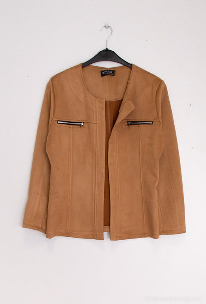 Plus Size Mocka Effekt Jacka