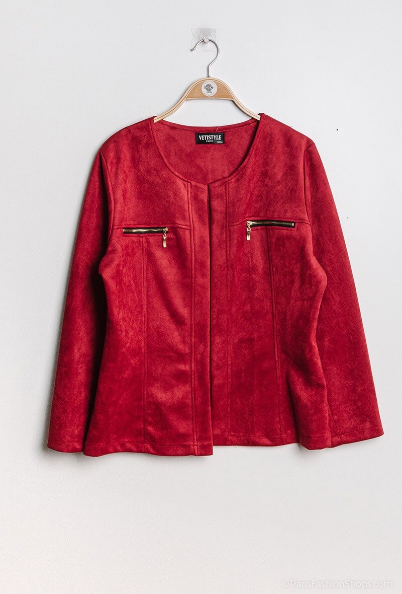 Plus Size Suede jacket