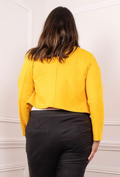 Plus Size Suede Jacket