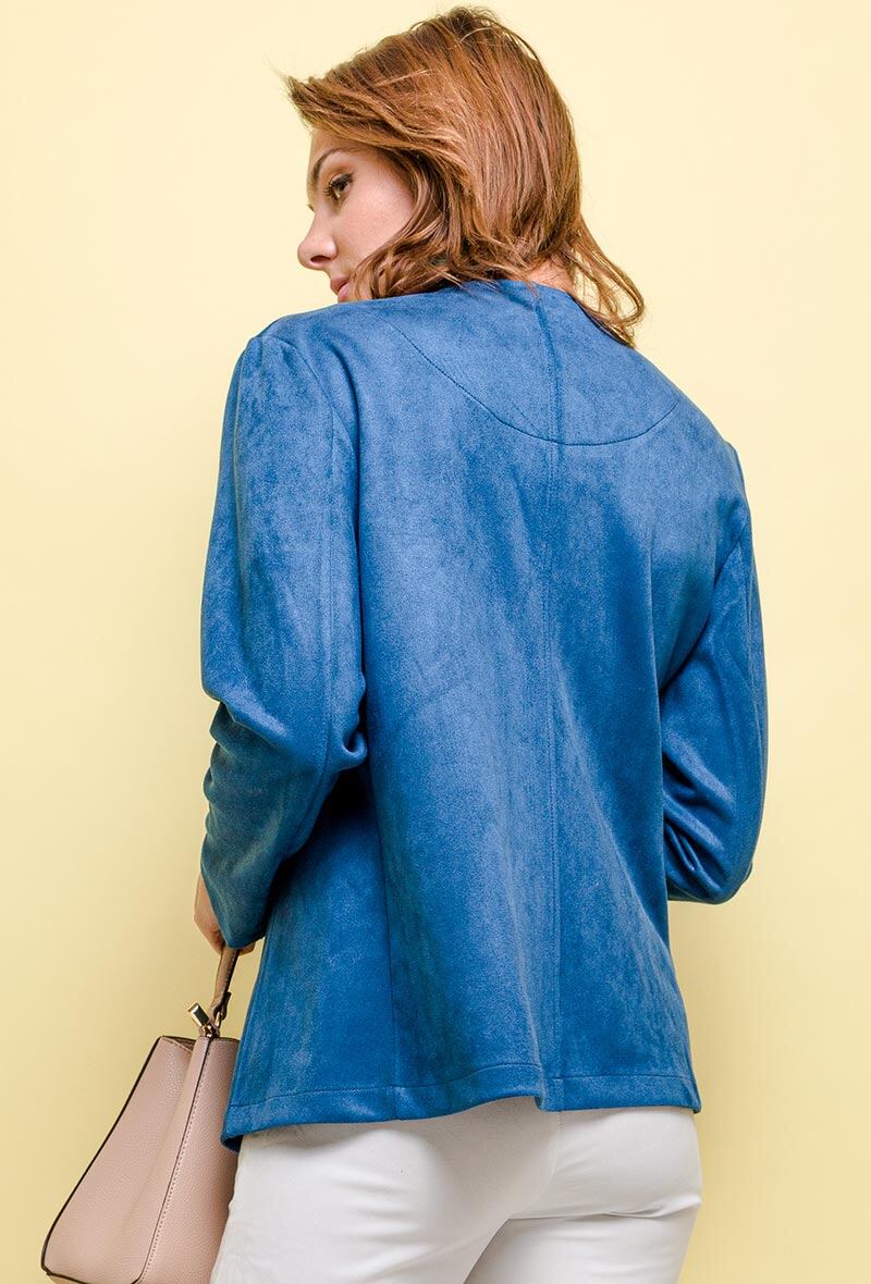 Plus Size Suede Jacket