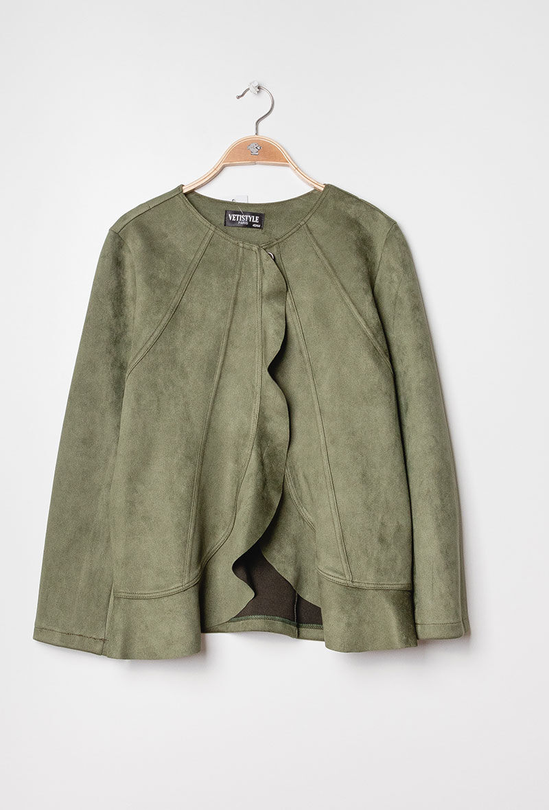 Plus Size Suede jacket