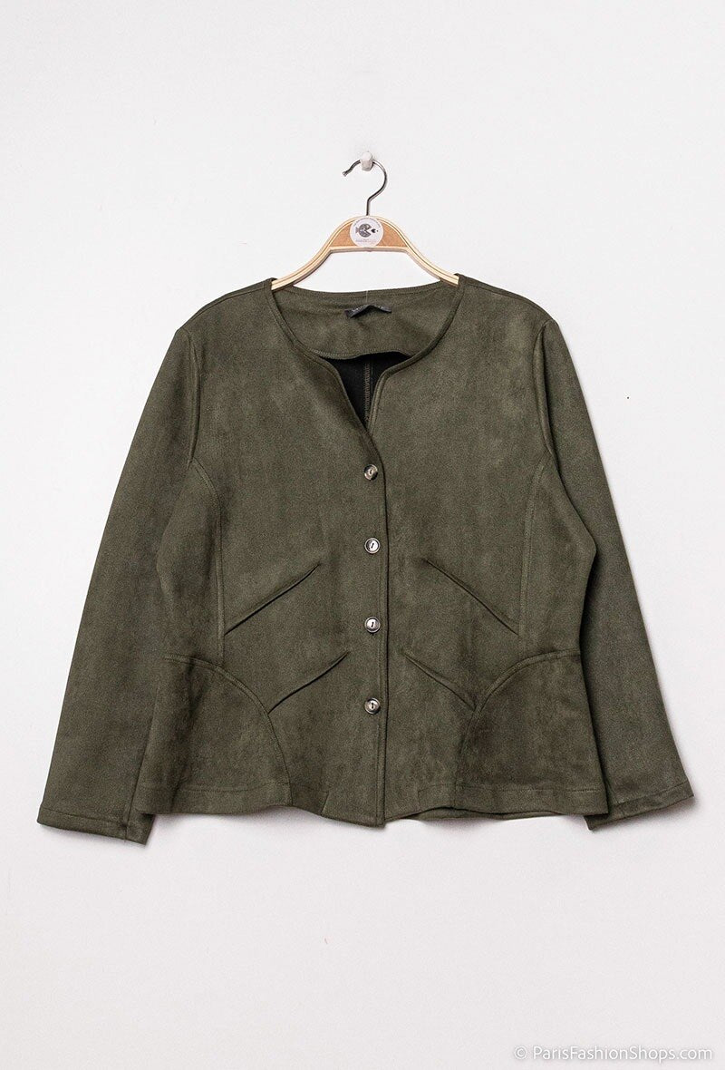 Plus Size Suede jacket