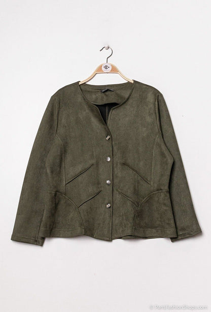 Plus Size Suede jacket