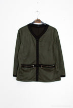 Plus Size Suede Effect Jacket