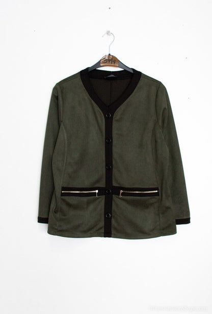 Plus Size Suede effect jacket