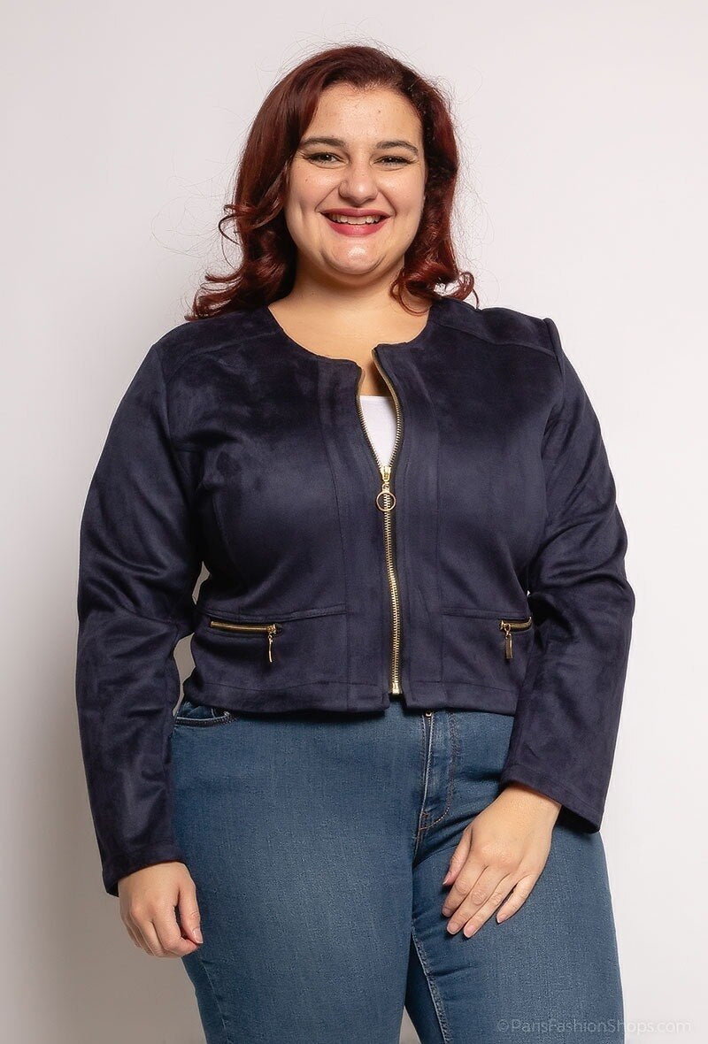 Plus Size Suede jacket