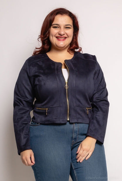 Plus Size Suede jacket