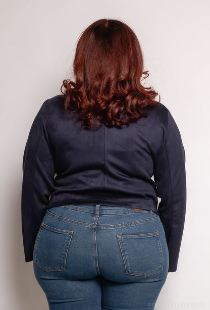 Plus Size Suede Jacket