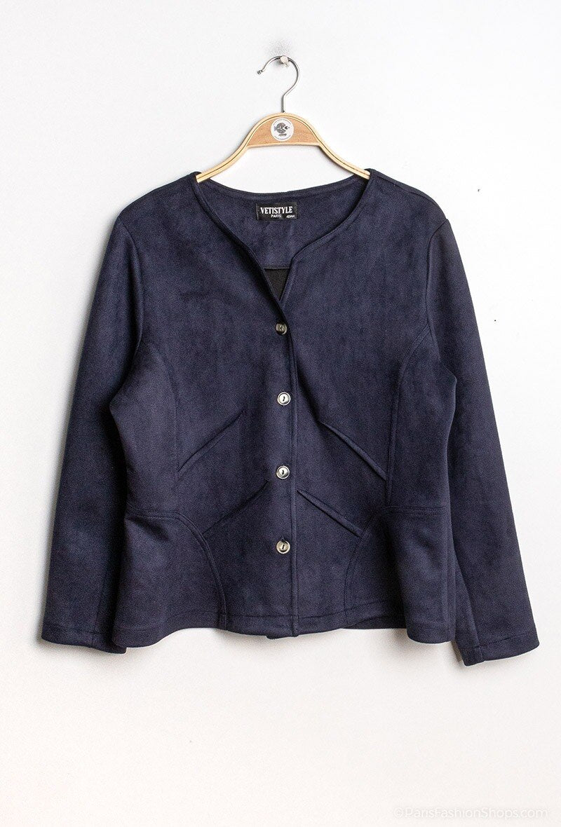 Plus Size Suede jacket