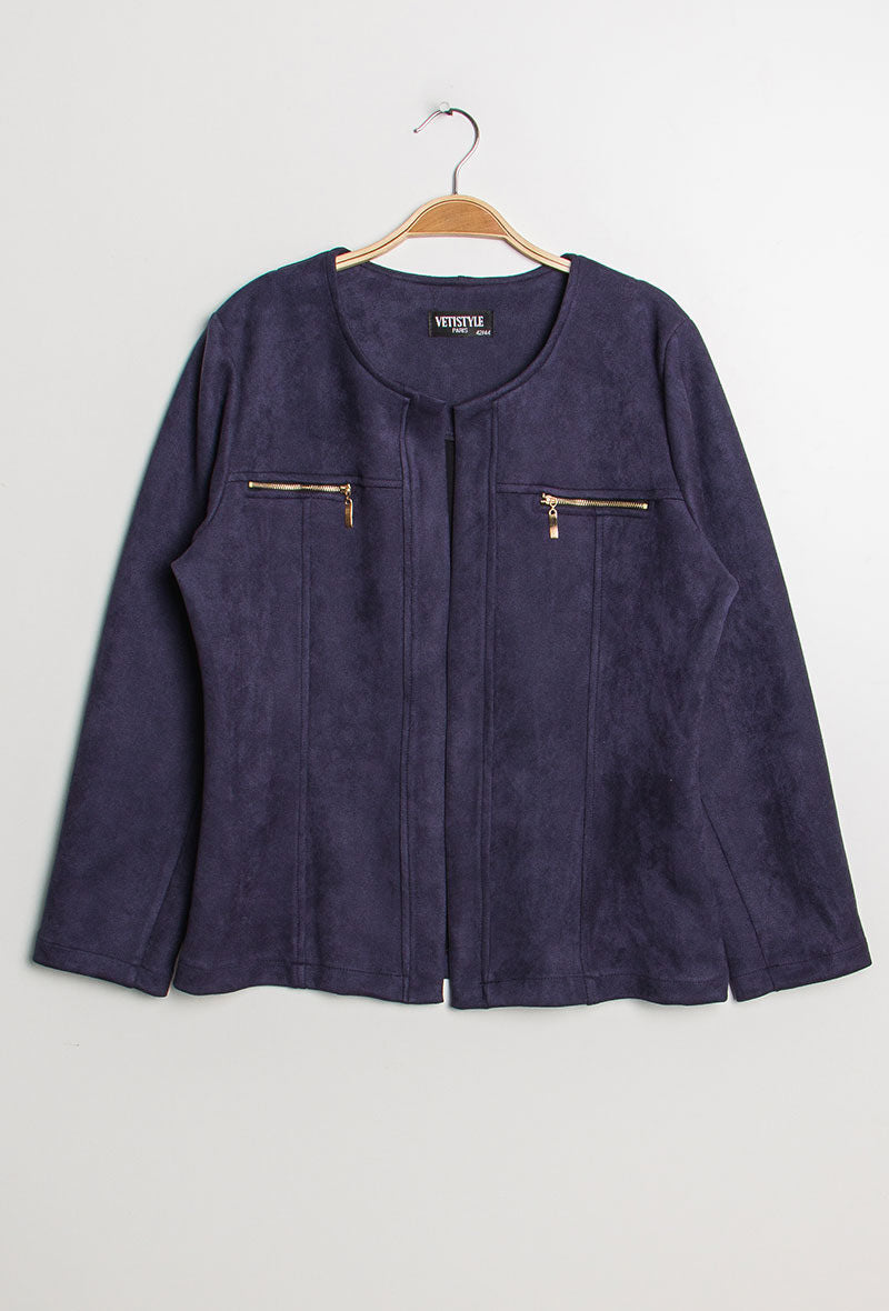 Plus Size Suede jacket