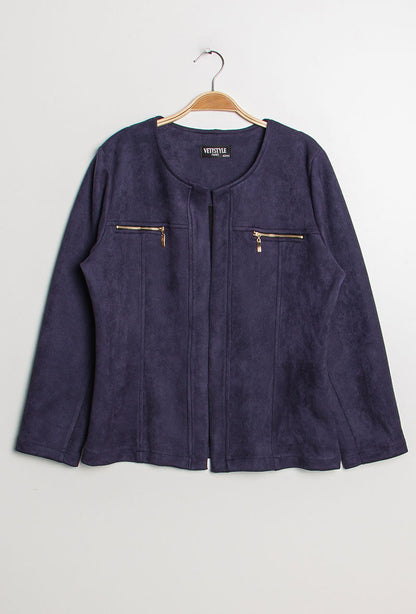 Plus Size Suede jacket