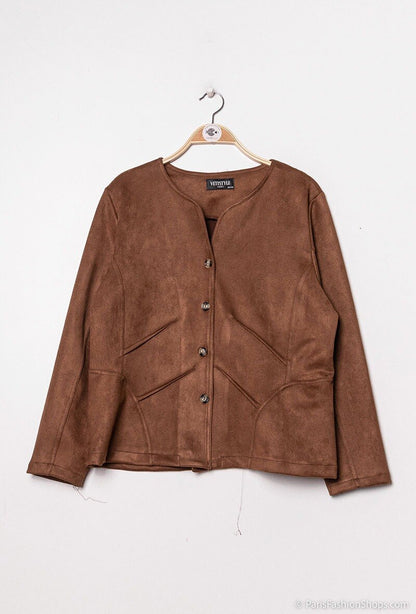 Plus Size Suede jacket