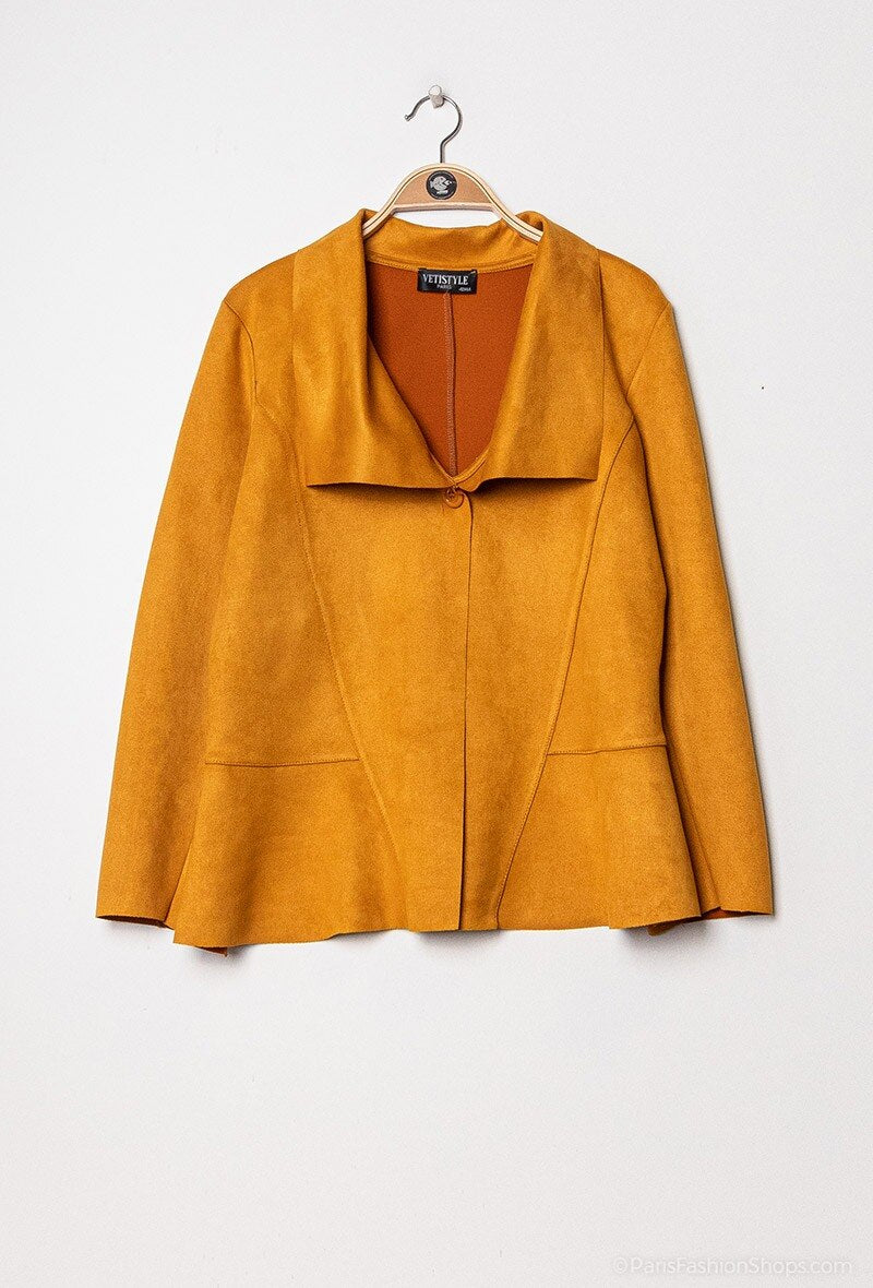 Plus Size Suede jacket