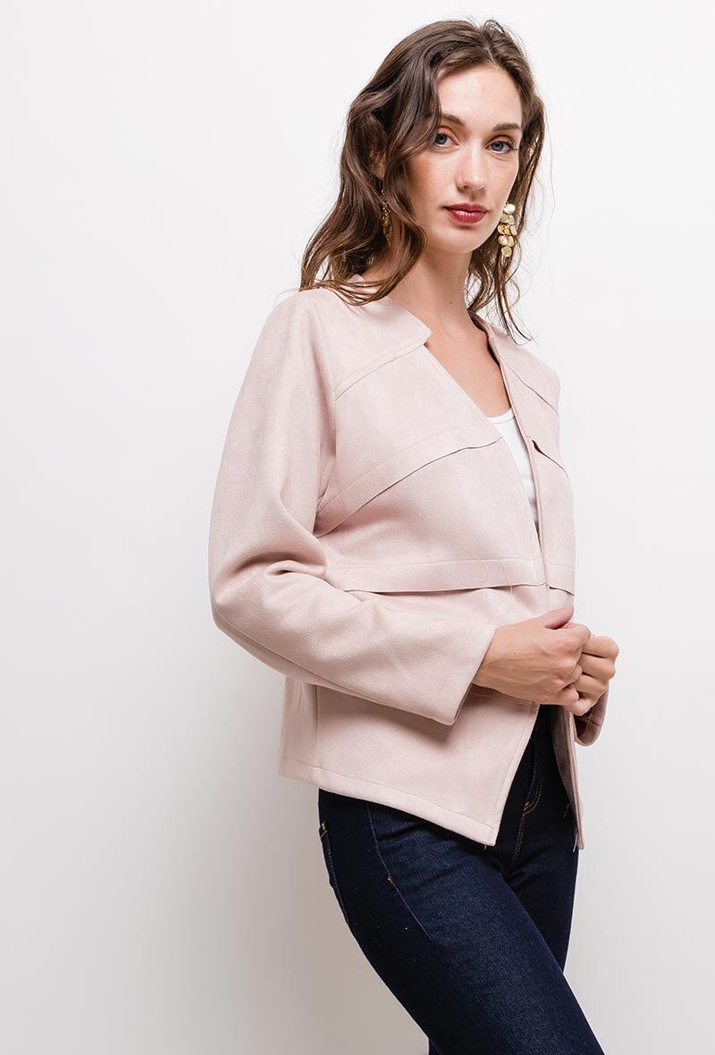 Plus Size Suede Jacket