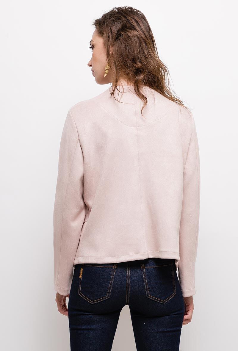 Plus Size Suede Jacket