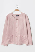 Plus Size Suede Jacket för Kvinnor