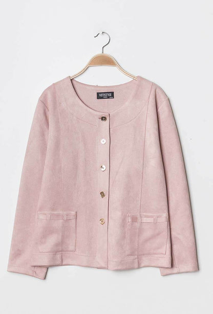 Plus Size Suede jacket