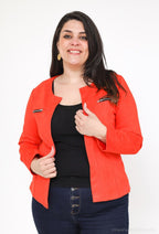 Plus Size Suede effect jacket
