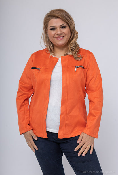 Plus Size Suede jacket