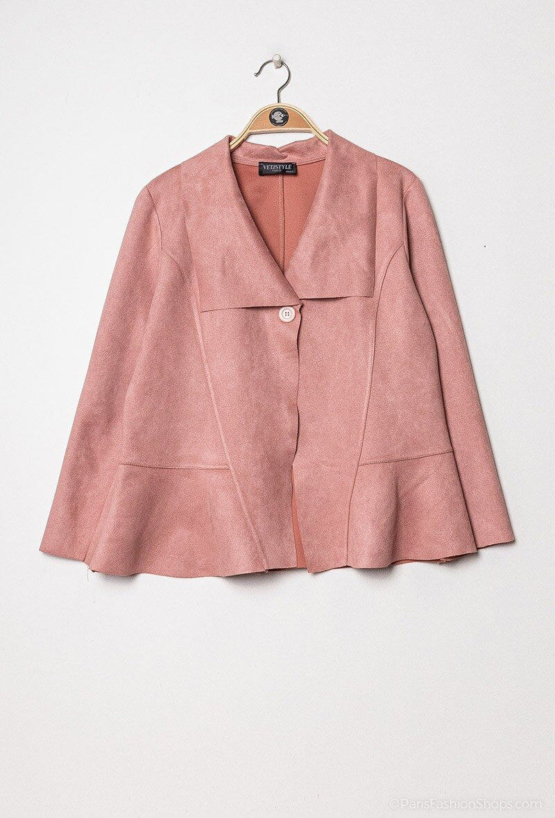 Plus Size Suede jacket
